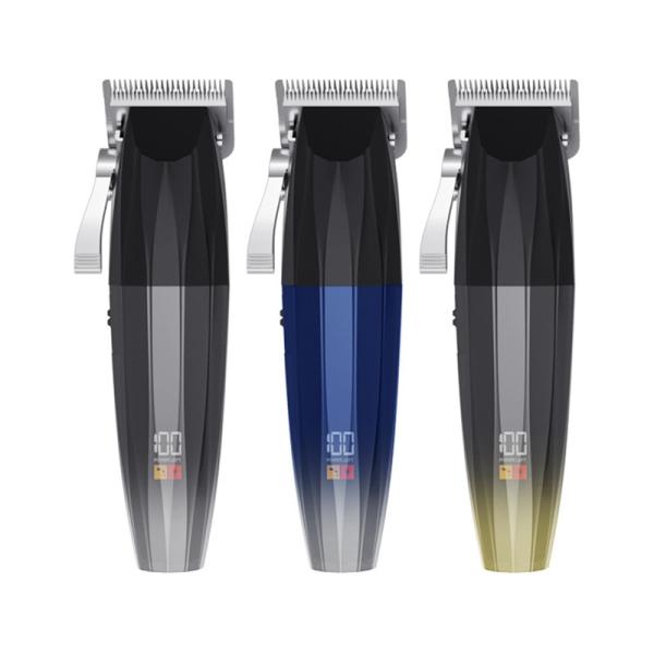 Usb Charging Cordless Hair Trimmer Black Stainless Steel Blade Adjustable Shaving Machine