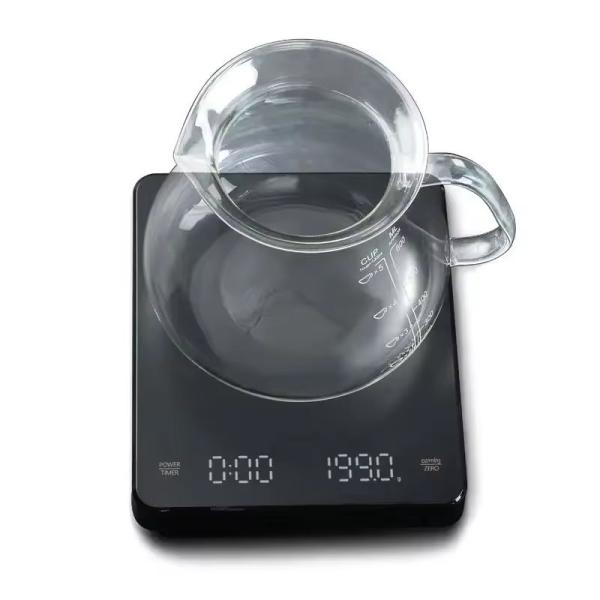 Balance de cuisine numérique Timemore portable pour expresso avec affichage LED, minuterie et design portable