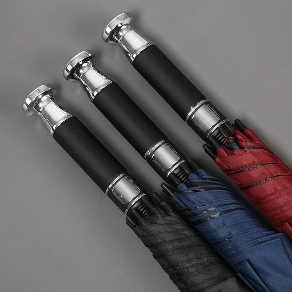 Silver Metal Handle Straight Double Canopy Rolls Royce Golf Umbrella Custom Logo