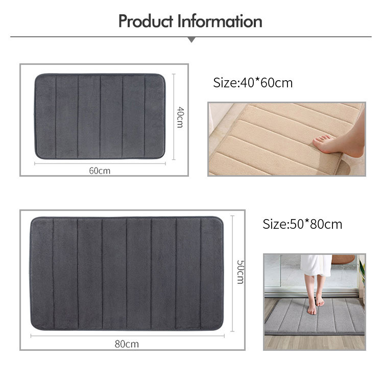 См циновки 50x80 Bathroom пены памяти полиэстера не смещает