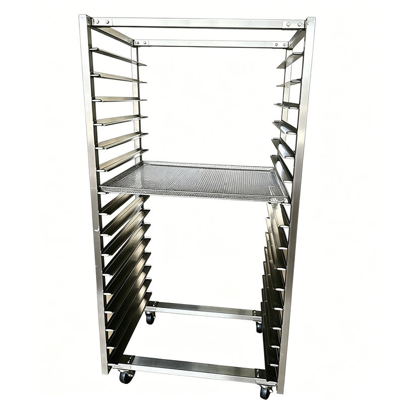 Commercial 15 layers 600 x 400 Stainless Steel Aluminium  Oven Bun Pan Sheet Food Bread Baking Cooling Tray Trolley Bakery Rack