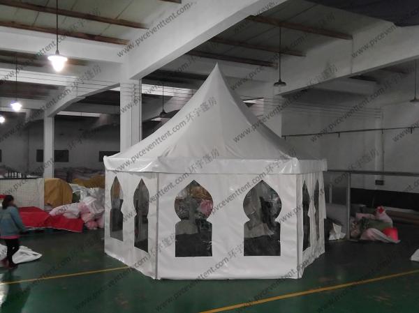 Aluminum Waterproof Pagoda Party Tent , High Peak Tents With Muslim Windows