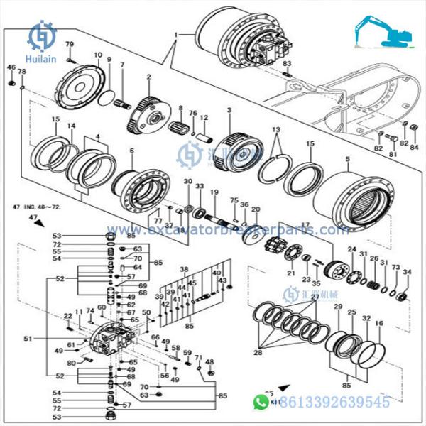 Nachi PHV - 1 b - 12 мотор B. v. - 9143B гидравлический для мини конечной передачи Crawler следа экскаватора