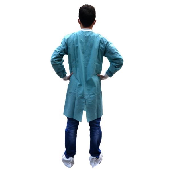 Customized Unisex Waterproof Non Woven Disposable White Lab Coats