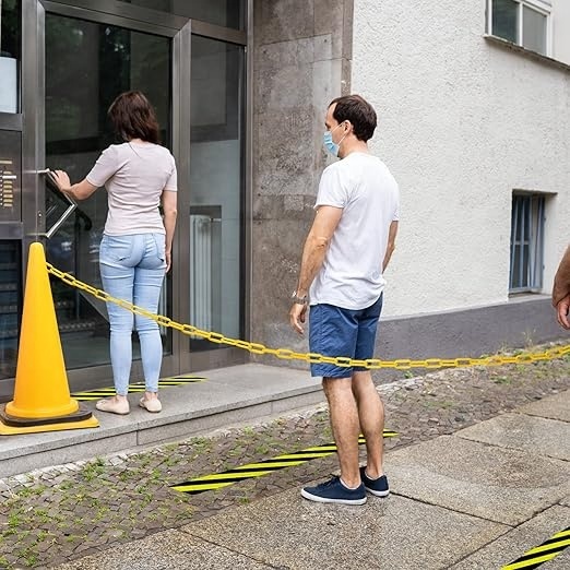 Cadenas de barrera de plástico de material PE de alta visibilidad con estructura de inyección para la seguridad vial