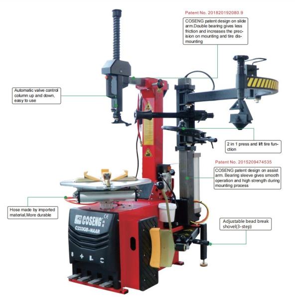 Luxury Automatic Tire Changing Machine Customer Requested Lean Back Car Tire Changer