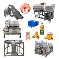 Línea de procesamiento de jugo de melocotón NFC Fábrica de procesamiento de melocotón Máquina de procesamiento de limpieza, pelado y jugo dedicada