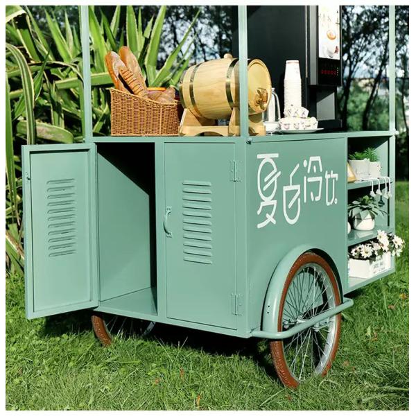 Stable Performance Galvanized Steel and Stainless Steel Tricycle for Food Delivery