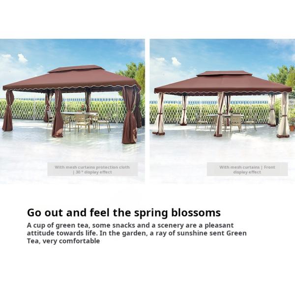 Waterproof Pavilion Sunshade Steel Frame Gazebo 3*6m For Outdoor Activities
