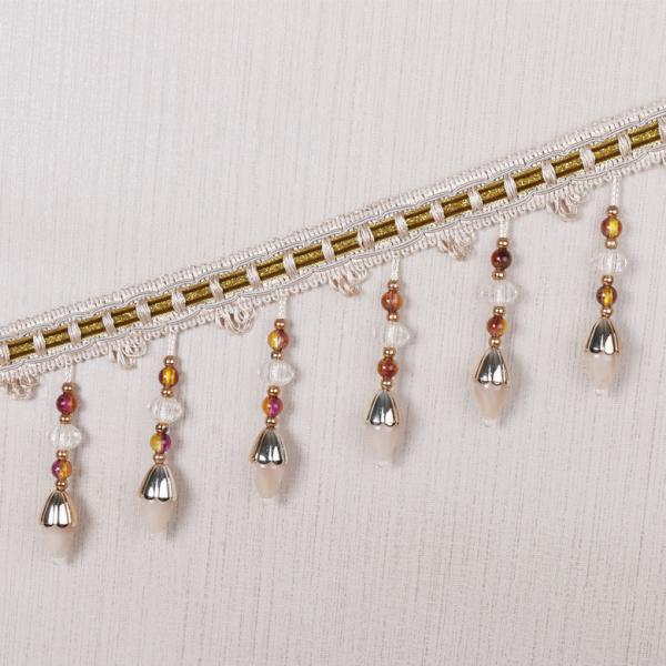 Handmade fashionable chain beads lace tassels fringes for curtain/sofa/pillow decoration