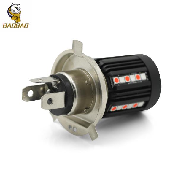 Lâmpada de motocicleta LED de cor amarelo branco H4 Farol MINI lâmpada de condução