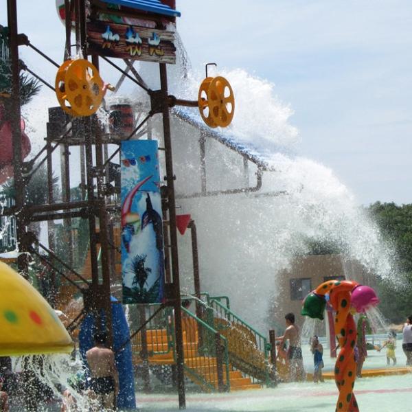 Casa grande da água do equipamento do campo de jogos do Aqua da fibra de vidro para o costume do divertimento da família