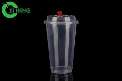 Red Heart Plug Disposable Plastic Lids , Hard Plastic Dome Lids FDA Standard