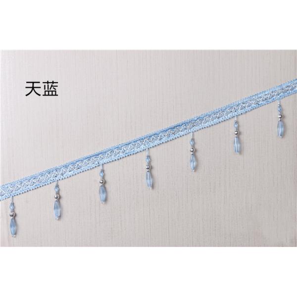 Handmade fashionable chain beads lace tassels fringes for curtain/sofa/pillow decoration