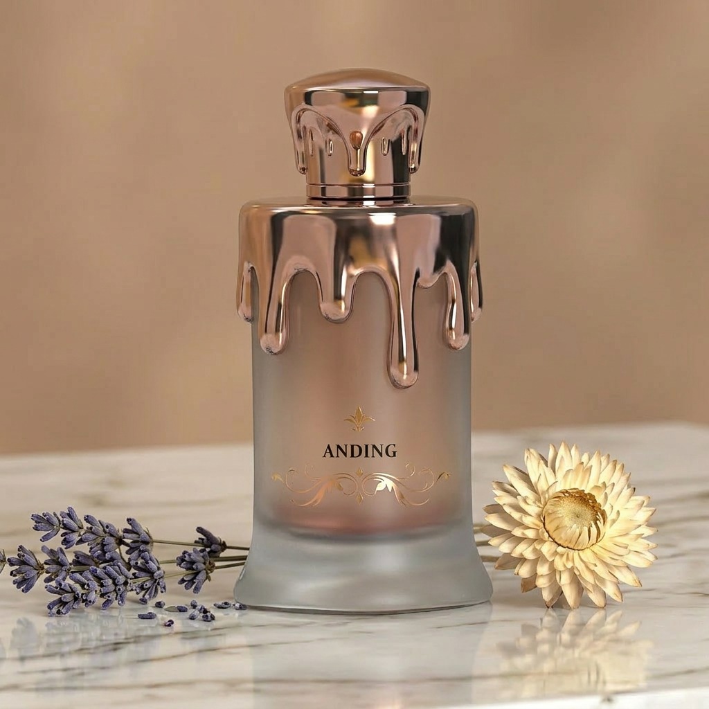 100ml Perfume Bottle Glass Unique Candle Shape Drip Cap Empty Spray Crimp Neck