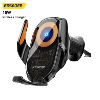 15W Wireless Charger Car Phone Holder For Universal 360 Air Vent Compatible Device Size Support Wireless Charging