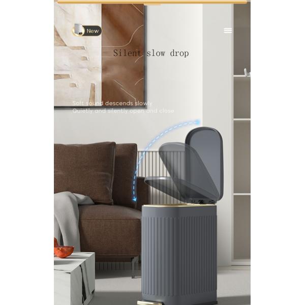 Bedroom Kitchen Trash Bin Household Pedal Type Narrow Slit square Stainless Steel Garbage Container Bin Dustbin