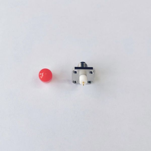 4 Hole Flange SMA Connector with Stainless Steel Body and DC-6GHz Frequency Range