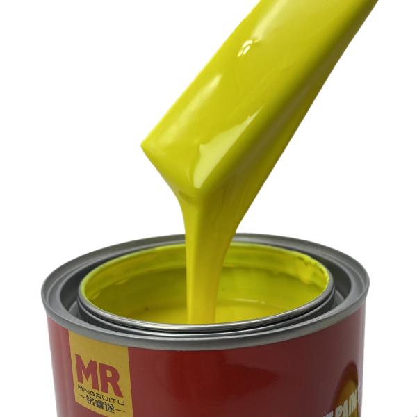 M210 Pintura de automóviles amarillo brillante 2K Pintura acrílica Resistente a la intemperie