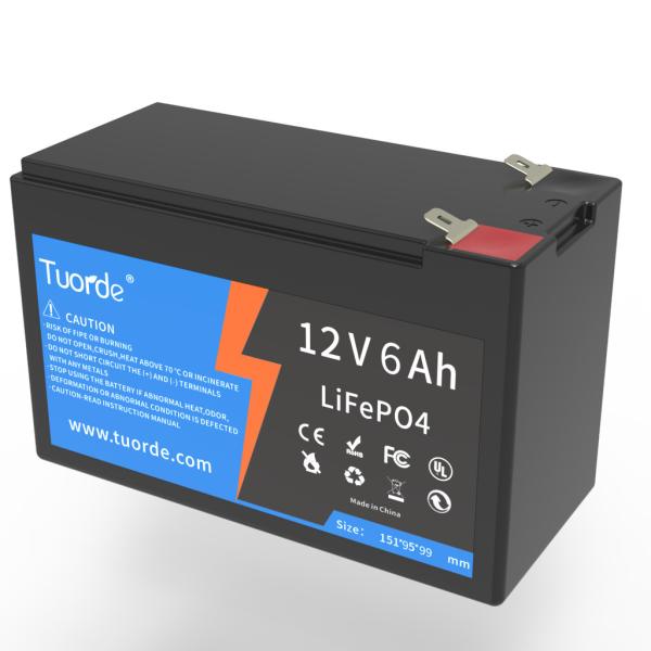 Настраиваемая батарея Lifepo4 с глубоким циклом, 12В 6Ач AGV Lifepo4 батарея