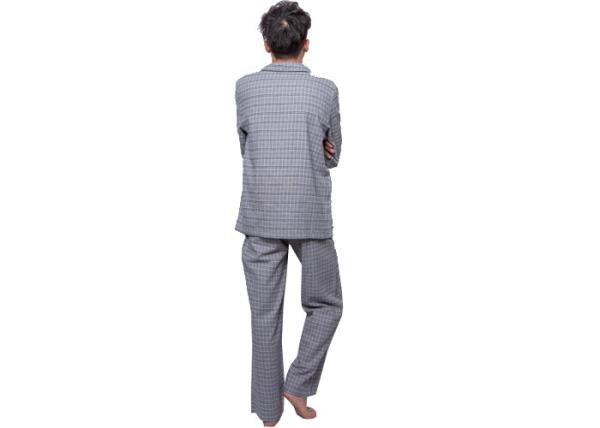 Yarn Dye Stripe 100% Cotton Flannel Checked Pyjamas Long Sleeve Long Pant