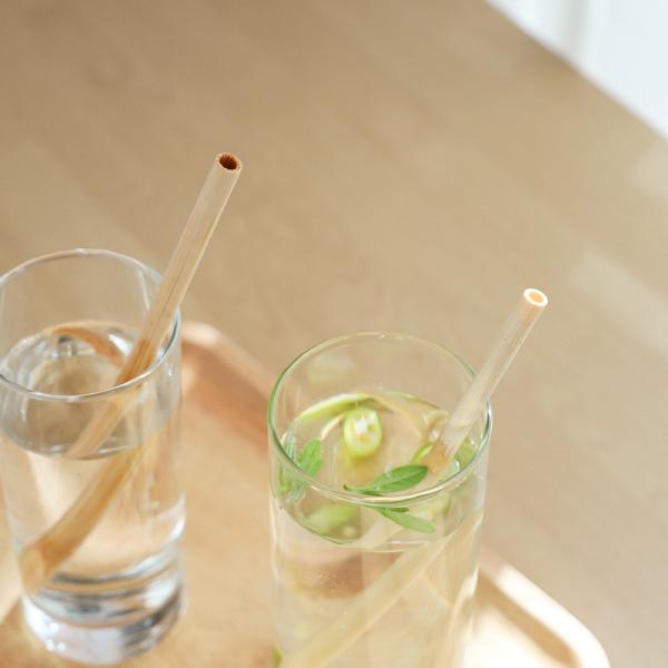 Pailles en bambou jetables naturelles