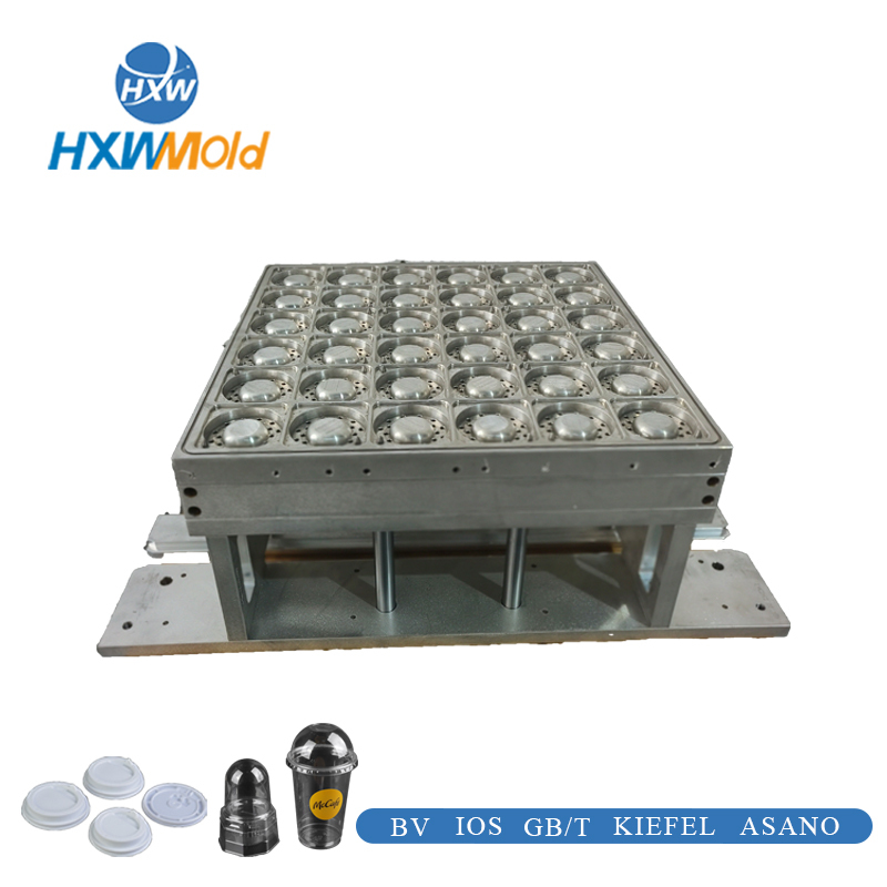 Custom 3 Station PP PS Cup Lid Thermoforming Mold for Smoothie Milkshake Container Packaging