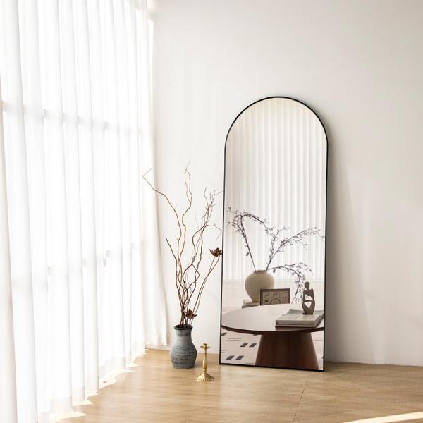 CE Bedroom Dressing Mirror Metal Frame HD Standing Full Length Mirror