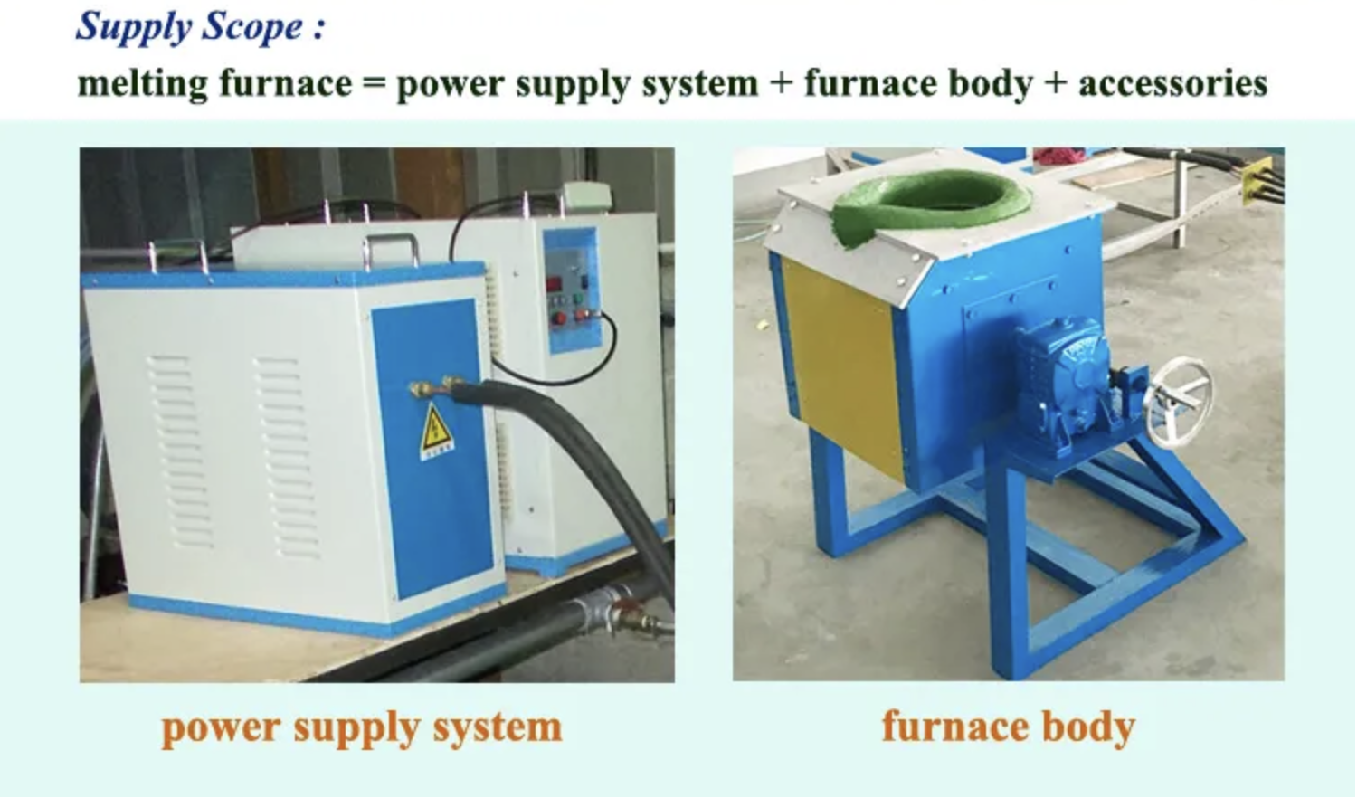 10KG-250KG Copper Induction Melting Furnace Alu Induction Heating Equipment