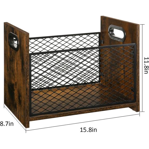 Home Decorations Varnished Desktop Storage Basket for Letters Books Newspapers