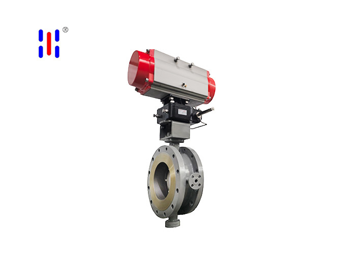 150LB 12''10'' Reduced Bore WCB Jacketed Pneumatic Triple Offset Butterfly Valve CF8M Hard Seal