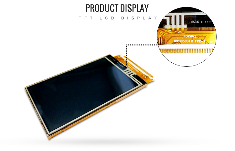 OEM Monochrome TFT Display 3 Inch TFT LCD Screen Touch Panel 240x400