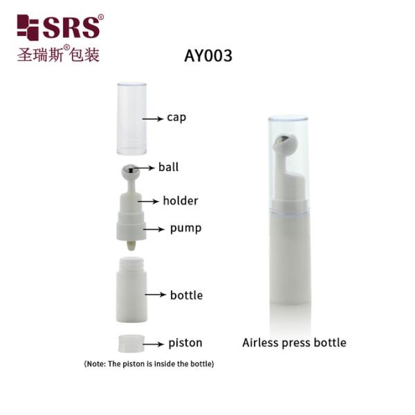 Eye Cream Plastic Roll On Applicator Bottle White 6ML 12ML 15ML