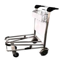 Tres ruedas del aeropuerto de equipaje de pasajeros del tranvía de acero inoxidable del aeropuerto del carrito
