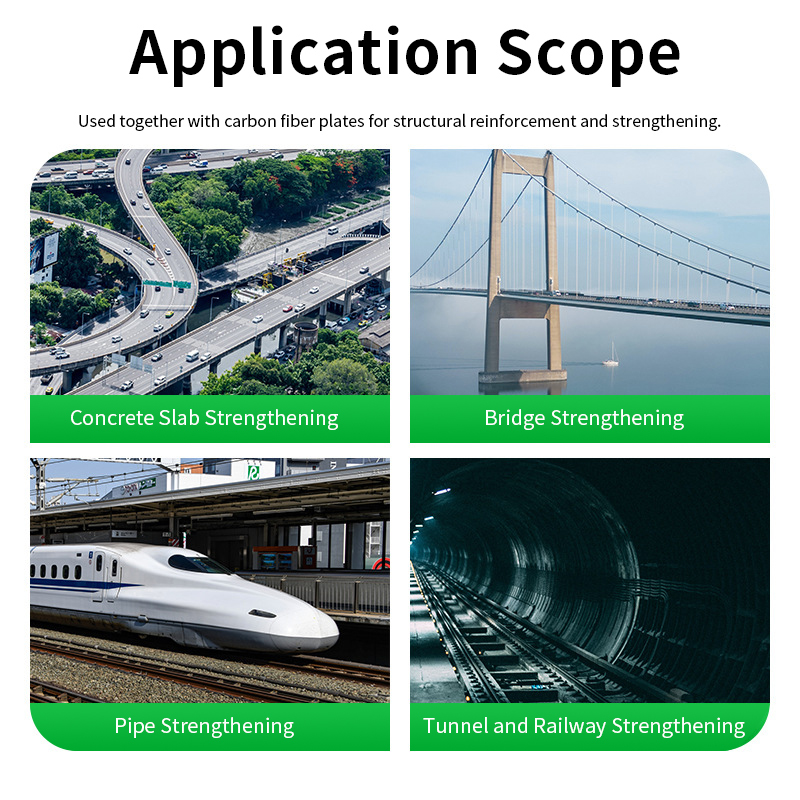 High Strength Structural Carbon Fiber Plate Bonding Adhesive AB Component Epoxy Glue for Concrete Strengthening Retrofit Works