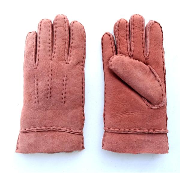 Hand Stitching Nappa wool lined men women sheepskin shearling leather gloves