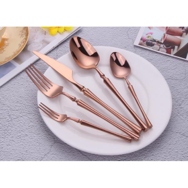 NEWTO NC021 Stainless Steel Cutlery Set Rose Gold Mirror Polish  Le posate  Talheres