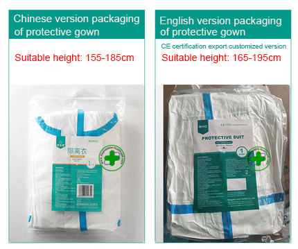 Disposable epidemic prevention supplies medical protective clothing isolation clothing conjoined hooded whole body