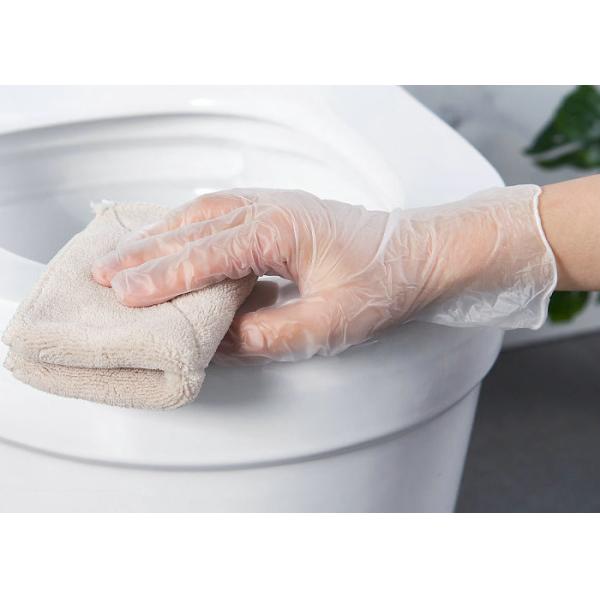 Ivory Latex Thick Disposable Plastic Gloves Powder Free Non Sterile