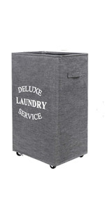 Laundry Baskets with Easy Carry Handles, Hamper, Folding Washing Bins, Family Laundry Room Bathroom