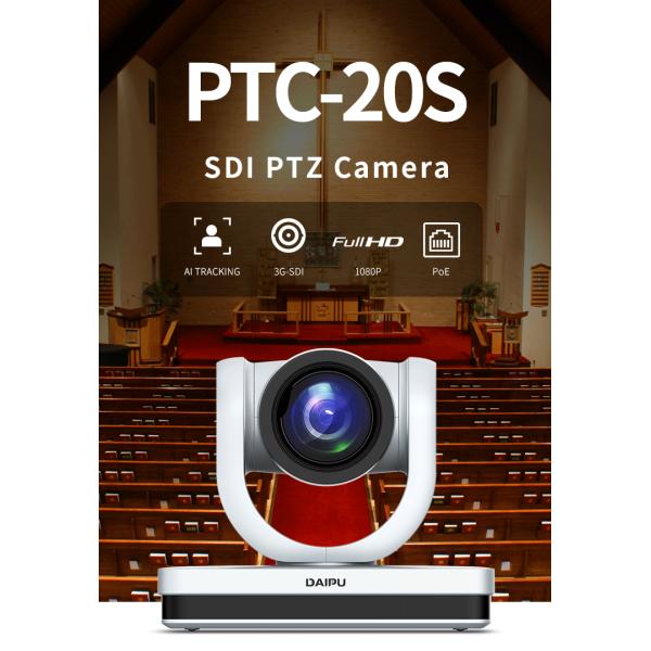 Live Streaming PTZ Camera for HD IP Broadcasting Auto Tracking Video Conference System