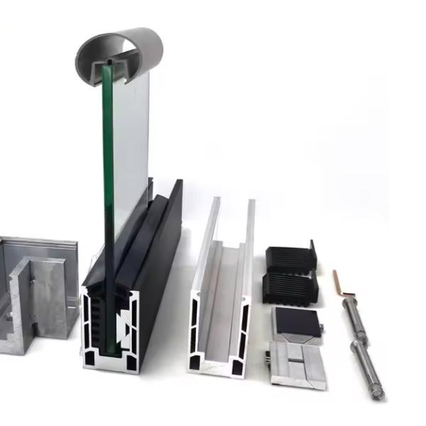 U Channel Glass Profile Frameless Glass Panel Aluminum Glass Railing Base
