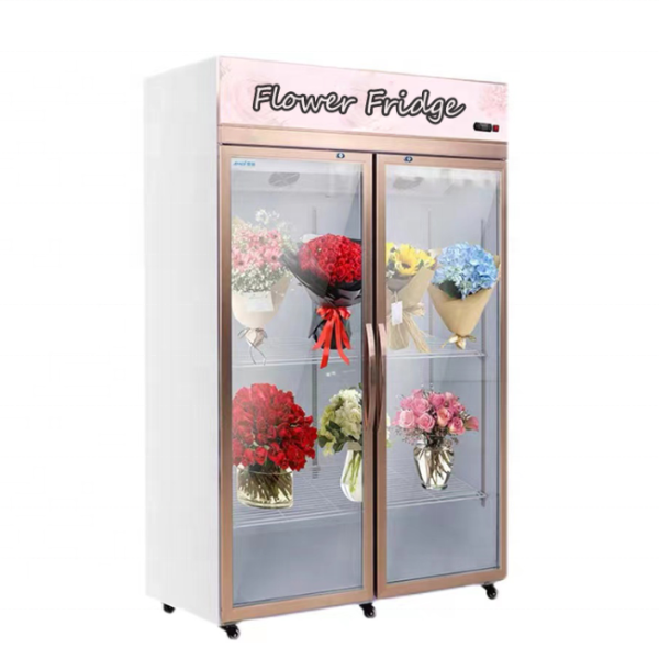 Four Doors Flower Shop Refrigerator Upright Commercial Flower Cooler