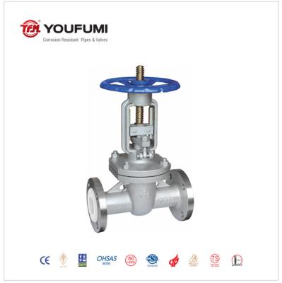 CF8M PTFE Lined Gate Valve
