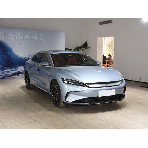 Han 2023 EV BYD Полный электрический автомобиль 610KM Четырехприводный флагманский ледник Синий
