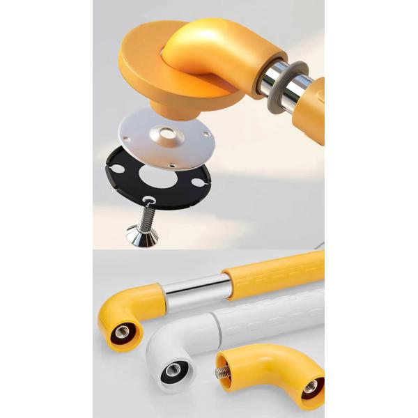 L Shaped Stainless Steel Grab Rails , Wall Mount Handicap Toilet Grab Bars OEM ODM