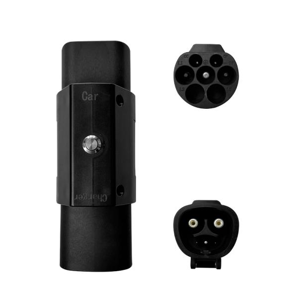 Compact and Portable 220V 7KW 32A Adapter for Tesla Car Type 1 Charging Pile to Tesla Car EV Charge Customized Plug Type1