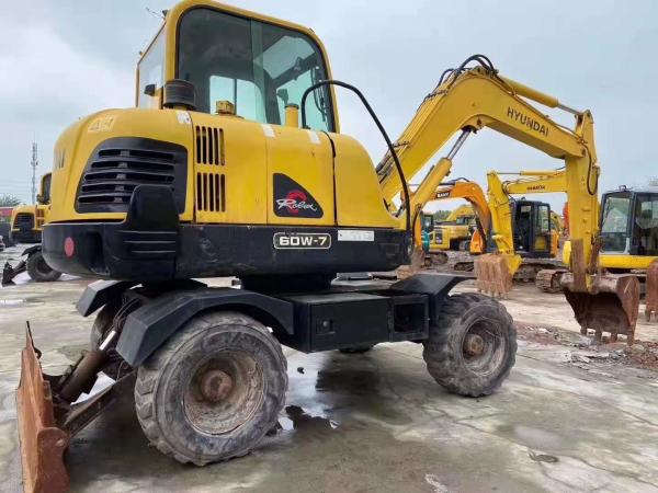 Hard Construction Mini 6T R60W-7 Used Hyundai Excavator