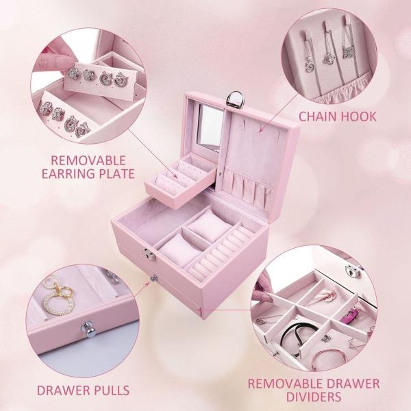 Un ensemble de bijoux en cuir en PU/anneau/anneau/collier/bracelet/horloge