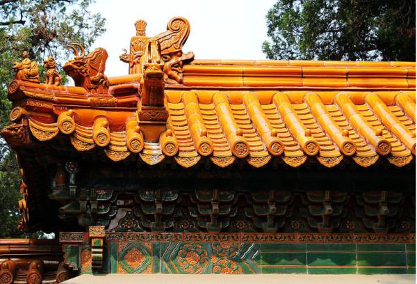 Traditional Hand Made Clay Roof Tiles Shingles Chinese Buddhist Ceramic